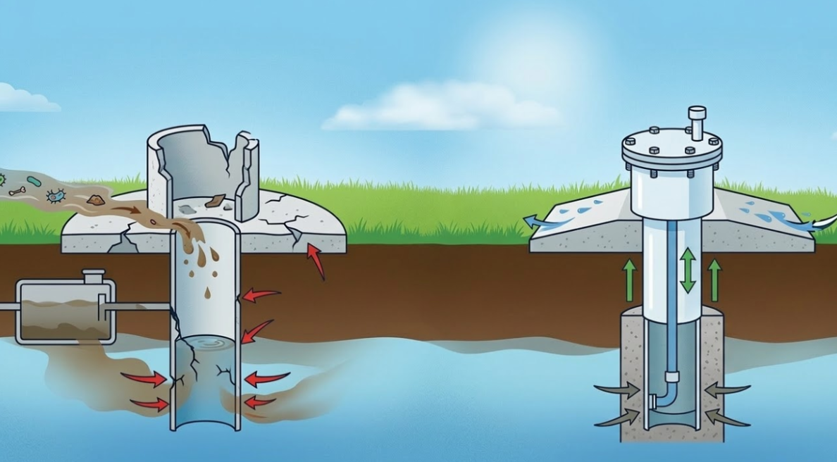 Cómo evitar la contaminación cruzada en pozos mal construidos